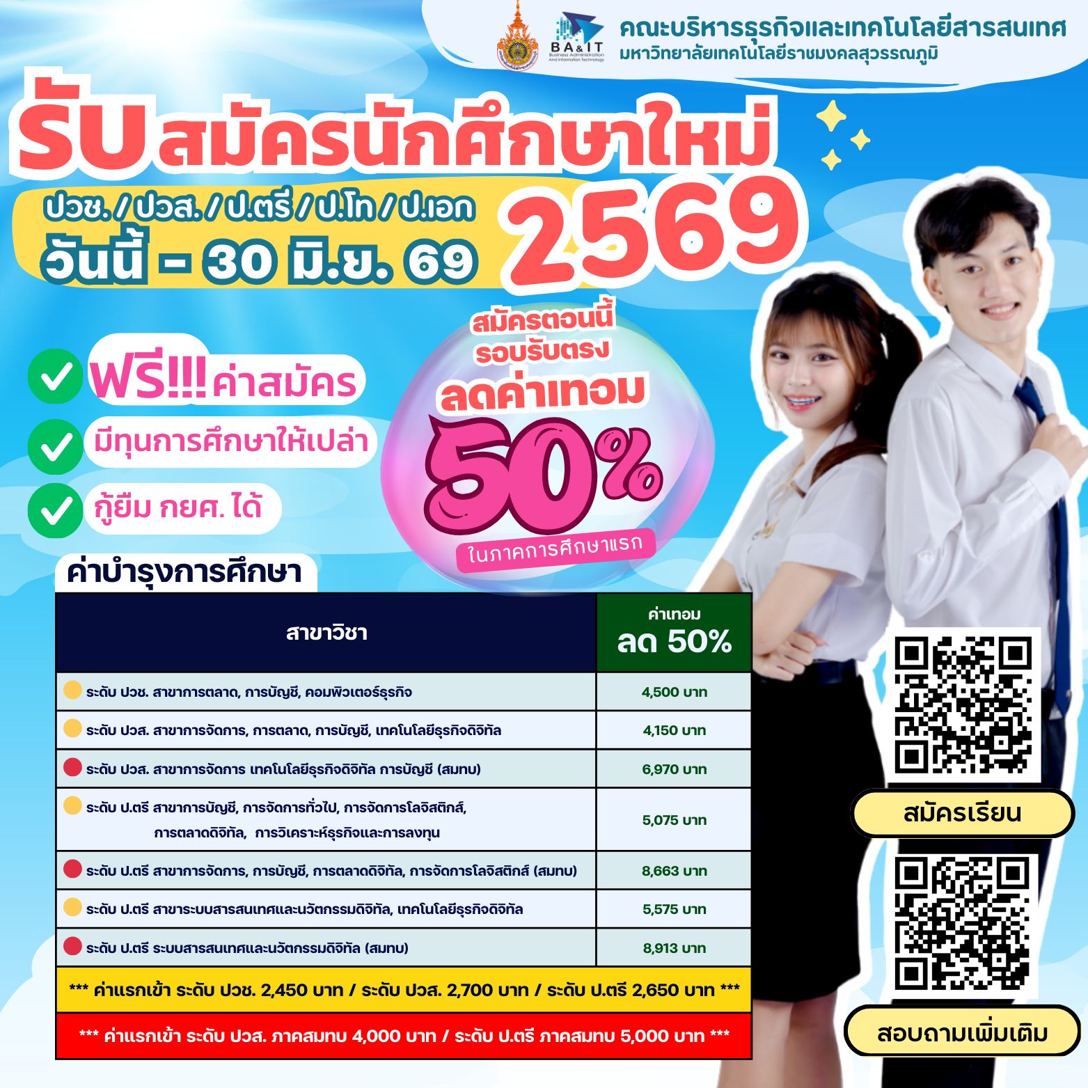 0 รับตรง รับสมัครนักศึกษา